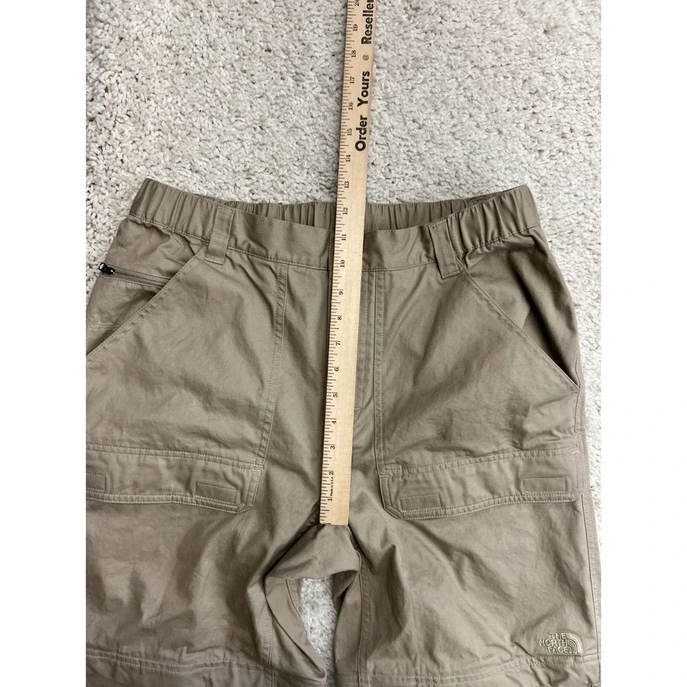 The North Face Convertible Cargo Pants Mens Medium Beige Elastic Waist Gorpcore